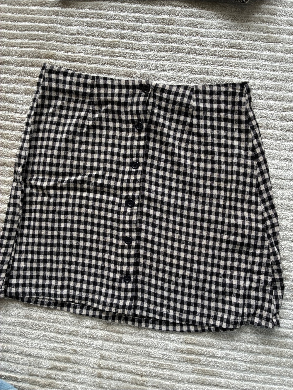 Reformation Black & White Gingham Cropped Puff-Sleeve Top - Picture 4 of 6